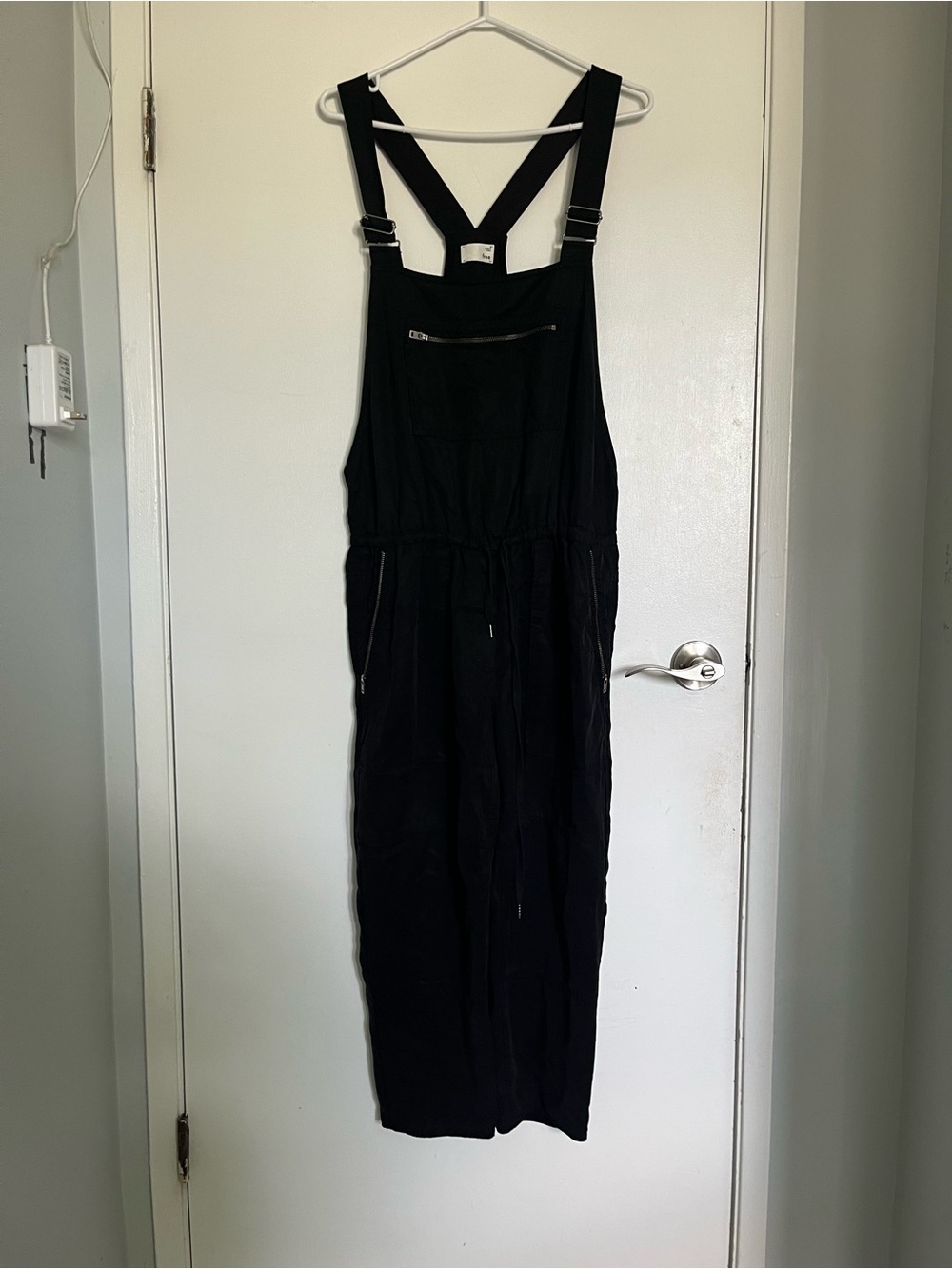 Wilfred Black 100% lyocell Jumpsuit with Adjustable Straps